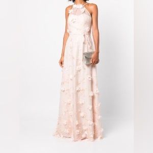 Marchesa Notte Floral Embroidered Gown